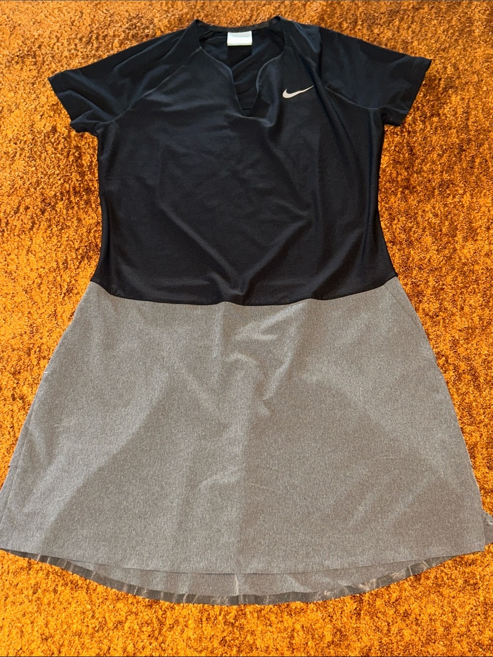Nike Black and Gray A-Line Athletic Dress